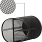 2 Pack Pen Holder Mesh Round Pencil Holder Desktop Organizer 3 Compartments, Black