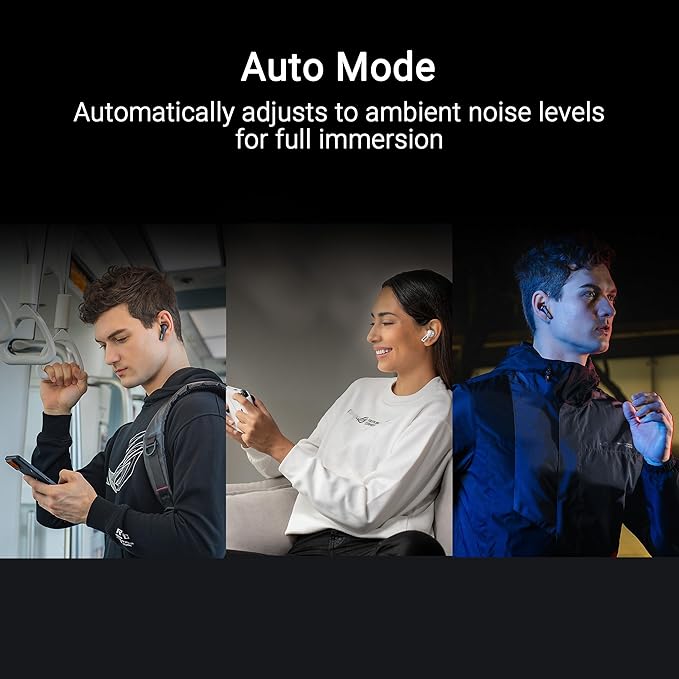 ASUS ROG Cetra True Wireless SpeedNova Gaming Earbuds – Dual-Mode (BT, 2.4GHz), Dirac Opteo, Bone-Conduction AI Mic, Adaptive ANC, 46Hr Battery, for PC, PS5, PS4, Switch, Mobile, ROG Ally/X - White