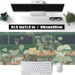 Kawaii Bear XL Gaming Mouse Pad & Desk Mat - 31.5x11.8 in, Aesthetic Brown & Green Forest Keyboard Pad