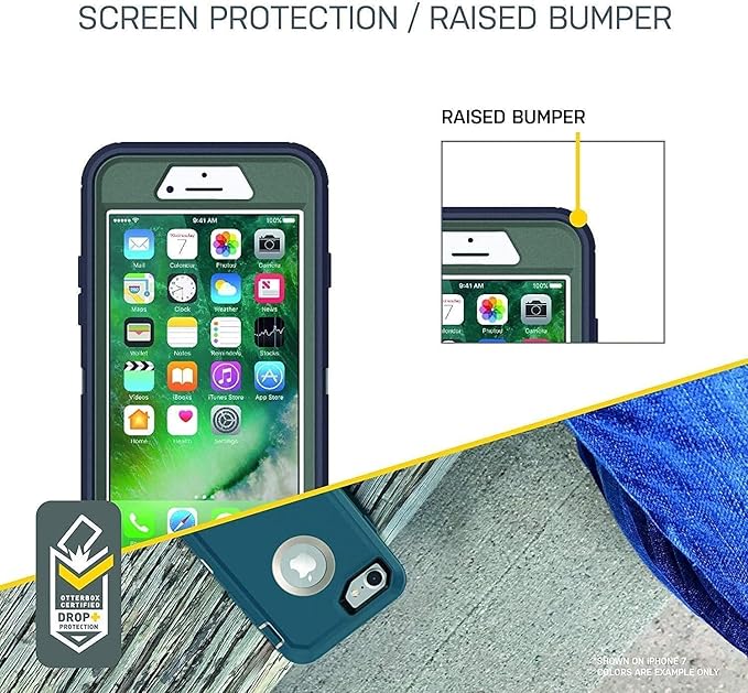 OtterBox Defender Series Case iPhone SE 3rd Gen (2022), iPhone SE 2nd Gen (2020), iPhone 8/7 (NOT Plus) Case Only - Non-Retail Packaging - Purple Nebula
