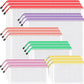 Umriox Zipper Mesh Document Pouch, 6 Assorted Size (6 Colors, 18 Packs), Clear Zipper Pouches, Waterproof Zipper Pouches for Craft Projects Office Supplies Cosmetics Travel Storage
