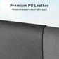 Aothia Leather Desk Pad Protector, Mouse Pad, Office Desk Mat, Non-Slip PU Leather Desk Blotter, Laptop Desk Pad, Waterproof Desk Writing Pad for Office and Home (Gray,23.6" x 13.7")