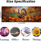 Autumn Turkey Gaming Mouse Pad, Pumpkin and Fall Leaf Mousepads for Gaming Home Office Work, Extended Mats Computer Keyboard Laptop, 31.5×11.8 Inch Large Desk Mat with Non-Slip Rubber Base