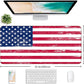American Flag XXL Extended Mouse Pad, Patriot Large Laptop Pad, Waterproof, Non Slip, Gaming Office and Home Stitching Edge Table Pad 35.4 x 15.7 x 0.12 Inches