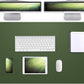 Leather Desk pad Protector, Large Desk mat with Natural Cork & PU Leather,Mouse pad,Non-Slip Office Desk Mat,Waterproof Desk Writing Pad for Office and Home (47in*17in,Military Green)