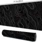 Gaming Mouse Mat Forest Background Pattern XXL XL Large Mouse Mat Long Extended Mouse Pad Desk Mat Non-Slip Rubber Mice Pads Stitched Edges Thin Pad (Topographic Map Balck)