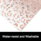 ITNRSIIET Mouse Pad with Stitched Edge Premium Textured Smooth Precise Operation Waterproof Washable Non-Slip Rubber Base Desktop Protection Mat, 10.2×8.3×0.12 inches, Rose Gold Leopard Print