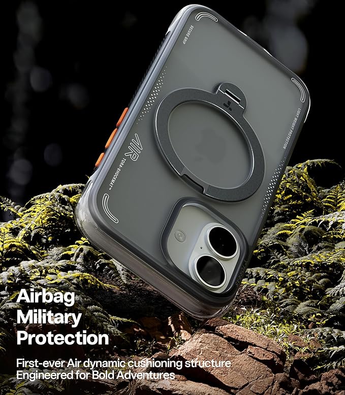 TORRAS Ostand Q3 Air for iPhone 17 Case with 360 Magnetic Stand, Fit for MagSafe, Mil-Grade Drop Tested, Camera Control Button, Shockproof Phone Case for iPhone 17 6.3'', Glacier Sprint