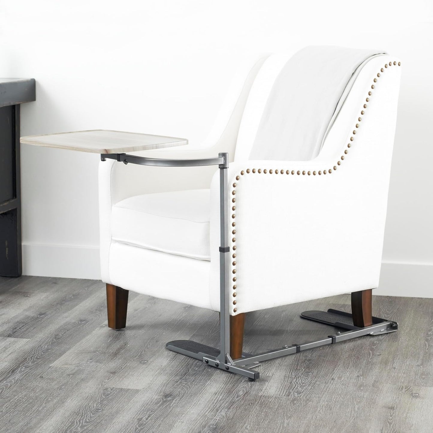 Stander Wonder Tray, Adjustable Swivel Table, Large Laptop Stand, Couch Desk, Side Tables & Gaming Bench, TV-Trays for Eating on Couches, Chairs, Recliners, Ash Gray