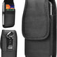 for Samsung Galaxy S25 Ultra S24 S23 S22 S21 S20 FE S10 S9 A03S A20 A50 A51 A16 A15 A14 A10e Holster Nylon Cell Phone Pouch Belt Holder Carrying Case with Clip,Black