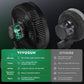 VIVOSUN AeroWave E9 Grow Tent Fan 9”, EC Motor, WiFi-Controllable, US Patented Auto Oscillating Clip fan, IP54 Weatherproof, Strong Airflow & Quiet for Hydroponic Ventilation Circulation, Black