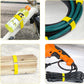 1"x16ft Hook and Loop Straps with 25 Metal Buckles, Adjustable Fastening Cable Straps, Cut-to-Length Cinch Strap, Reusable Nylon Securing Cord Ties for Organizer or Storage, 1 inch Wide,Yellow
