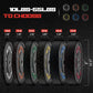 RitFit Bumper Plates, Colored Fleck-Rubber Weight Plates with Steel Insert, 2-inch Olympic Weight Plates for Weight Lifting and Strength Training, 170LB set