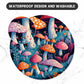ITNRSIIET Round Mouse Pad with Stitched Edge Premium-Textured Waterproof Non-Slip Rubber Base Desktop Protection Mat Diameter 8.7 inches, Pretty Mushroom