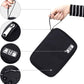 CILLA Travel Cord Organizer Case, Portable Waterproof Storage Bag for Charger, Cord, USB, Power Bank, Earphone, SD Card, Travel Essentials