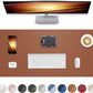 Leather Mouse Pad & Desk Blotter Mat - Non-Slip PU Laptop Desk Pad, Waterproof Writing Pad for Office & Home (Brown, 36" x 17")