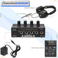Pyle 4-Channel Portable Stereo Headphone Amplifier - Professional Multi Channel Mini Earphone Splitter Amp w/ 4 ¼” Balanced TRS Headphones Output Jack and 1/4" TRS Audio Input For Sound Mixer