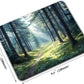 Aesthetic Natural Forest Custom Mouse Pad with Non-Slip Rubber, Small Square Design for Wireless Laptop & Computer Mouse Pads for Desk, 9.5 x 7.9 inch Smooth Surface for Gaming & Office