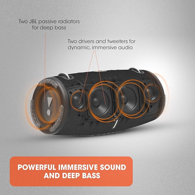 JBL Xtreme 3 - Portable Bluetooth Speaker, Powerful Sound and deep bass, IP67 Waterproof, 15 Hours of Playtime, powerbank, PartyBoost for Multi-Speaker Pairing (Camo)