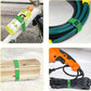1"x16ft Hook and Loop Straps with 25 Metal Buckles, Adjustable Fastening Cable Straps, Cut-to-Length Cinch Strap, Reusable Nylon Securing Cord Ties for Organizer or Storage, 1 inch Wide,Green