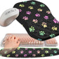 2-in-1 Ergonomic Set, Wave Keyboard Wrist Rest and Massage Slope Mouse Pad Wrist Support, Rebound Memory Foam for Relieve Carpal Tunnel Syndrome and Wrist Pain (Cute Cat Claws)