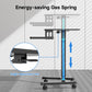 BONTEC Mobile Standing Desk with Keyboard Tray, Mobile Podium, Rolling Laptop Sit Stand Desk on Wheels, Adjustable Height Desk Up to 33lbs, Portable Computer Workstation Cart for Living Room, Office