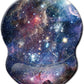 ITNRSIIET Ergonomic Mouse Pad with Gel Wrist Support Small Wrist Rest Smooth Surface Non-Slip PU Base Comfortable Office Supplies Pain Relief, 8.7 x 7.2 inches, Starry Sky