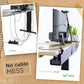 No-Screw Under Desk Cable Management Tray - Self-Adhesive Installation, Cord Management, Cable Tray, Under Desk Wire Organizer - Black Set of 4