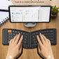 ProtoArc Ergonomic Foldable Keyboard Mouse, XKM03 Portable Folding Bluetooth Keyboard Mouse Combo for Business and Travel, Split Design, 3 Bluetooth, Rechargeable, for iPad, Tablet, iPhone, Laptop