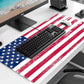 American Flag XXL Extended Mouse Pad, Patriot Large Laptop Pad, Waterproof, Non Slip, Gaming Office and Home Stitching Edge Table Pad 35.4 x 15.7 x 0.12 Inches
