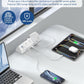 Jgstkcity 130W Desk Clamp Power Strip, 12 USB Ports (6 PD 65W USB-C),Surge Protector,ETL Listed Power Hub Extension Cord,Fast Charging Station for Home Office Desk Edge Mount (White, 12 USB-130W)