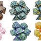 SmartDealsPro Double-Colors Polyhedral Dice Sets with Pouches for D&D DND RPG MTG Dungeon and Dragons Table Board Roll Playing Games D4 D6 D8 D10 D% D12 D20 (6-Color Retro Sets)