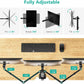 WALI Triple Monitor Mount, Heavy Duty Triple Monitors Stand for 13-27 inch Screens, Adjustable 3 Monitor Desk Mount with Swivel, Tilt, Rotation, Clamp & Grommet Base Kit (M003SN), Black