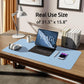 YSAGi Leather Desk Protector, Office Mat, Large Mouse Mat, Non-Slip PU Leather Blotter, Laptop Desk Pad, Waterproof Writing Pad for Office and Home (Baby Blue, 31.5" x 15.8")