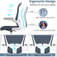 Drafting Chair, Tall Office Chair with Flip-up Armrests Executive Ergonomic Computer Standing Desk Chair, Office Drafting Chair with Lumbar Support and Adjustable Footrest Ring