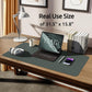 YSAGi Leather Desk Protector, Office Mat, Large Mouse Mat, Non-Slip PU Leather Blotter, Laptop Desk, Waterproof Writing Pad for Office and Home (Dark Green, 31.5" x 15.8")