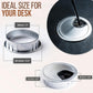 MAHDPRO Metal Desk Grommet 2 Inch (50 mm) Pack of 2-Silver (Pearl Chrome) Zinc Alloy Metallic Desk Cord Hole Cover to Arrange Cables & Wires Through Computer Table