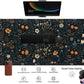 Cute Dark Floral Desk Mat Vintage Flowers Plant Mouse Pad XXL Large Extended Gaming Mousepad Women Office Decor Desk Pad, Big Laptop Computer Keyboard and Mouse Mat with Stitched Edges, 31.5x15.7 in