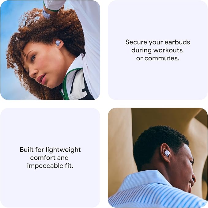 Google Pixel Buds 2a - Wireless Bluetooth Earbuds with Active Noise Cancellation and Transparency Mode - Lightweight, Comfortable Fit - 20-Hour Battery - Water Resistant - Built for Gemini - Fog