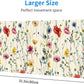 Wild Flowers Large Mouse Pad,Gaming Keyboard Desk Pad,Extended Mouse Mat Non-Slip Rubber Base with Stitched Edges for Office Game Home XL 31.5"x11.8"