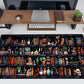 Desk Mat Forest Library Book Mouse Pad Big Desk Pad XXL Extended Gaming Large Mouse Pad for Desk Rubber Base Mousepad with Stitched Edges, Keyboard Mouse Mat for Work Game Office Home 31.5x15.7 in
