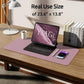 YSAGi Leather Desk Protector, Office Mat, Large Mouse Mat, Non-Slip PU Leather Blotter, Laptop Desk Pad, Waterproof Writing Pad for Office and Home (Pale Mauve, 23.6" x 13.8")