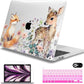 Mektron for MacBook Pro 13-inch Case 2022 2021 2020 Release A2338 M2 M1 A2289 A2251, Printed Plastic Hard Shell Cover for New MacBook Pro 13.3-inch Touch Bar Fits Touch ID，Fox and Deer