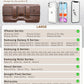 Leather Phone Holster for Men & Women, Horizontal Cell Phone Case -Fits iPhone Air 2025, 16/15/14 Plus/11 Pro Max, XS Max, Belt Clip/Loop Carrying Phone Pouch Holder, Brown Large.
