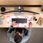 Pink Kawaii Desk Mat, Strawberry Field Desk Pad Large, Extended Mouse Pad Cute, XXL Laptop Computer Keyboard Mat Desktop Mouse Mat, Gaming Computer Pad Women Desk Decor Accessories 31.5"x15.75"