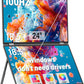 InnoView 18.5" 100Hz Dual Portable Monitor Built-in Speakers 115% sRGB 315°Adjustable Dual Stacked Folding Monitor (Wins/Mac) 1080P Laptop Screen Extender for Laptop(No Driver Needed)
