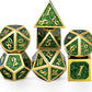DNDND Metal Dice Set D&D,Glitter Green Heavy DND Dice with Free Metal Case for Role Playing Games Dungeons and Dragons