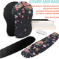 2-in-1 Ergonomic Set, Wave Rise Keyboard Wrist Rest and Massage Bulge Slope Mouse Pad Wrist Support, Cushion Memory Foam Integrated to Relieve Wrist Pain, Flower Dance