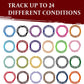 DND Miniatures Condition Markers - 96 Rings to Track 24 Different Status & Spell Effects for RPG/DND Minis Like Dungeons and Dragons 5th Edition & Pathfinder Perfect DnD Gifts & D&D Accessories Tokens