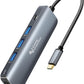 USB C Hub, CableCreation 5-in-1 USB C to HDMI Multiport Adapter, 100W PD, 3 USB 3.0 Ports for MacBook Pro, MacBook Air M1/M2, iPad Pro, Surface Pro, XPS